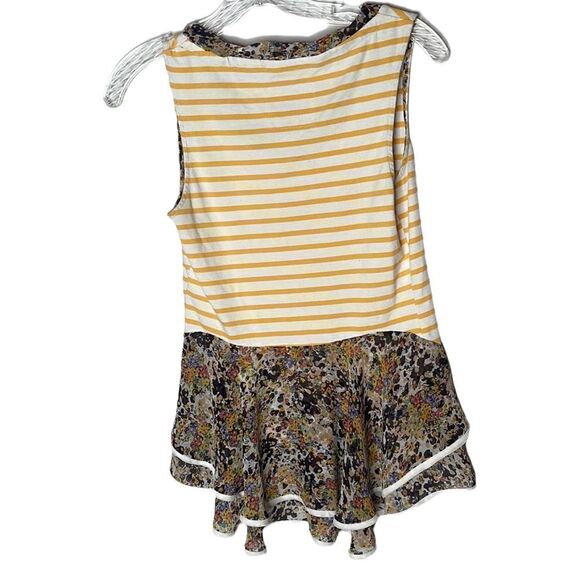 Anthropology Yellow/White Striped Tank Top. Size XSmall. - Picture 5 of 10
